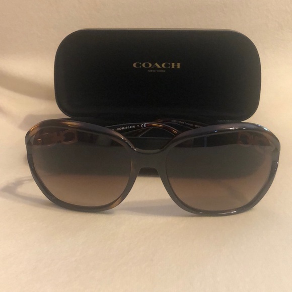 New COACH tortoise shell sunglasses - never worn - Picture 1 of 6